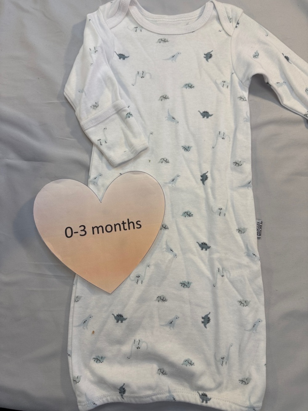 Badgley Mischka - cotton night  gown. Size 0-3 months
